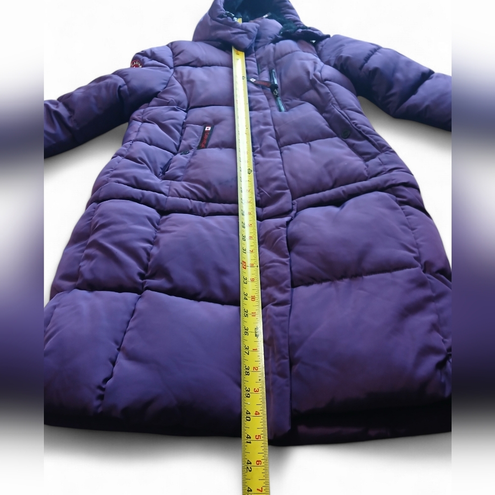 Canada Weathergear Women's Size Medium Purple Hooded Puffer Coat - Picture 5 of 10